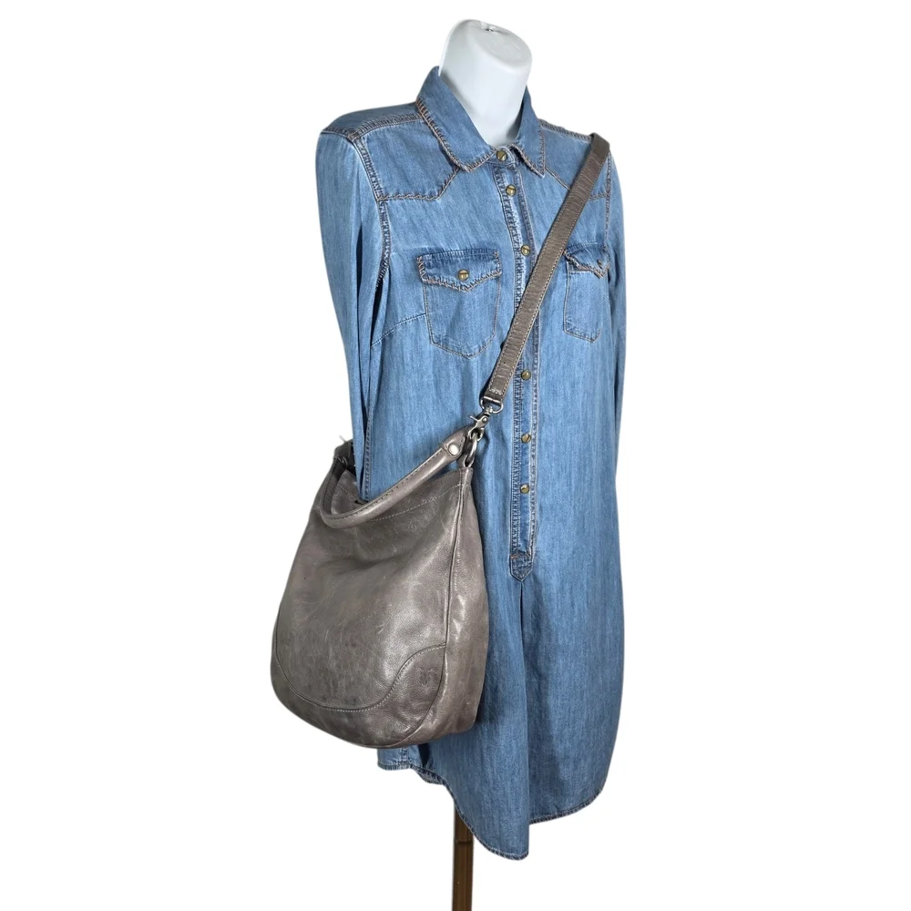 FRYE MELISSA LEATHER HOBO BAG